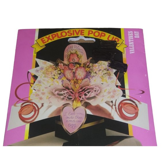 VTG Second Nature Pop Up Valentines Day Card I Love You More Than Words Can Say - Picture 2 of 5